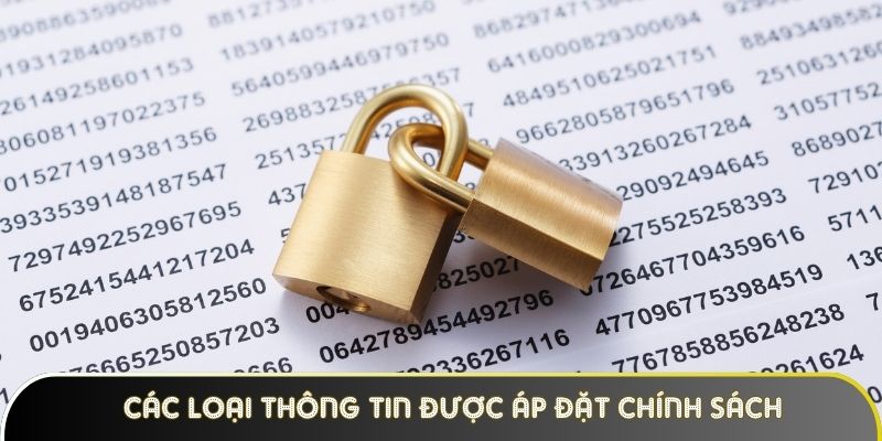 Các loại thông tin được áp đặt chính sách bảo mật